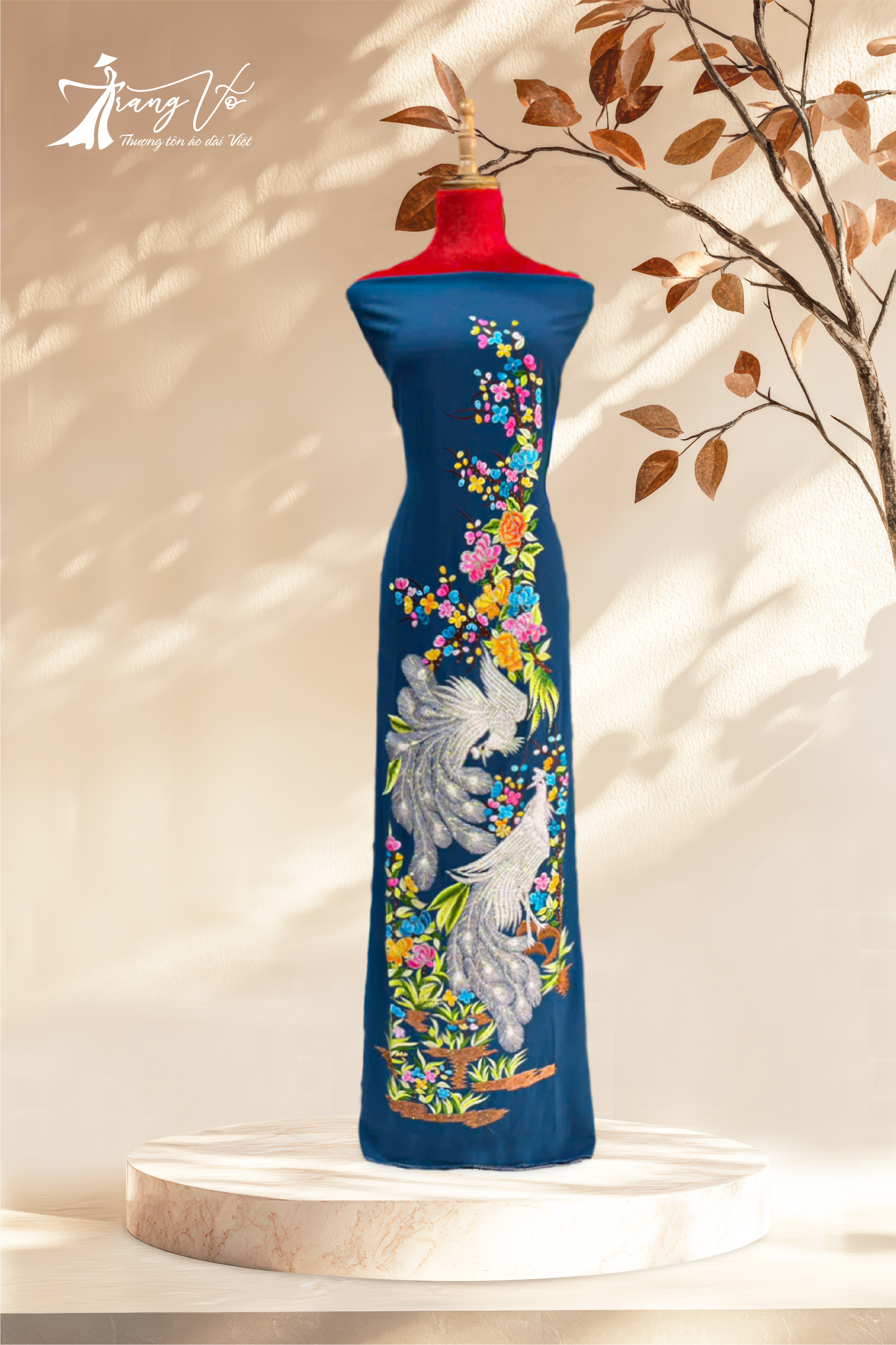 LEN Ý THÊU ÉP ĐÁ SWAROVSKI CAO CẤP #03112417